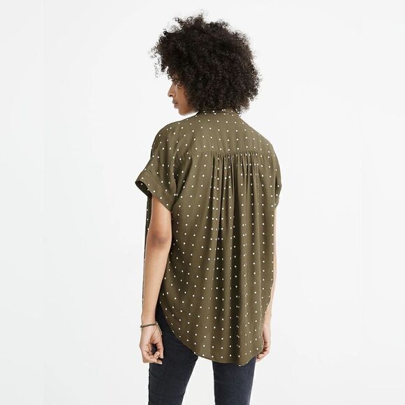 Madewell Drapey Popover Shirt XS Normcore Academia Boho Preppy Whimsical Fairy - Picture 8 of 13